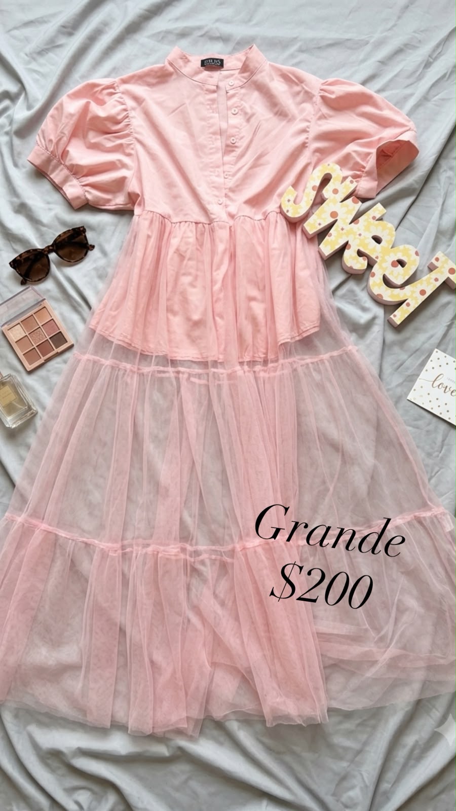 Vestido tul rosa