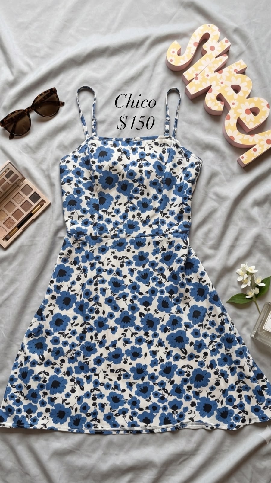 Vestido flores azules