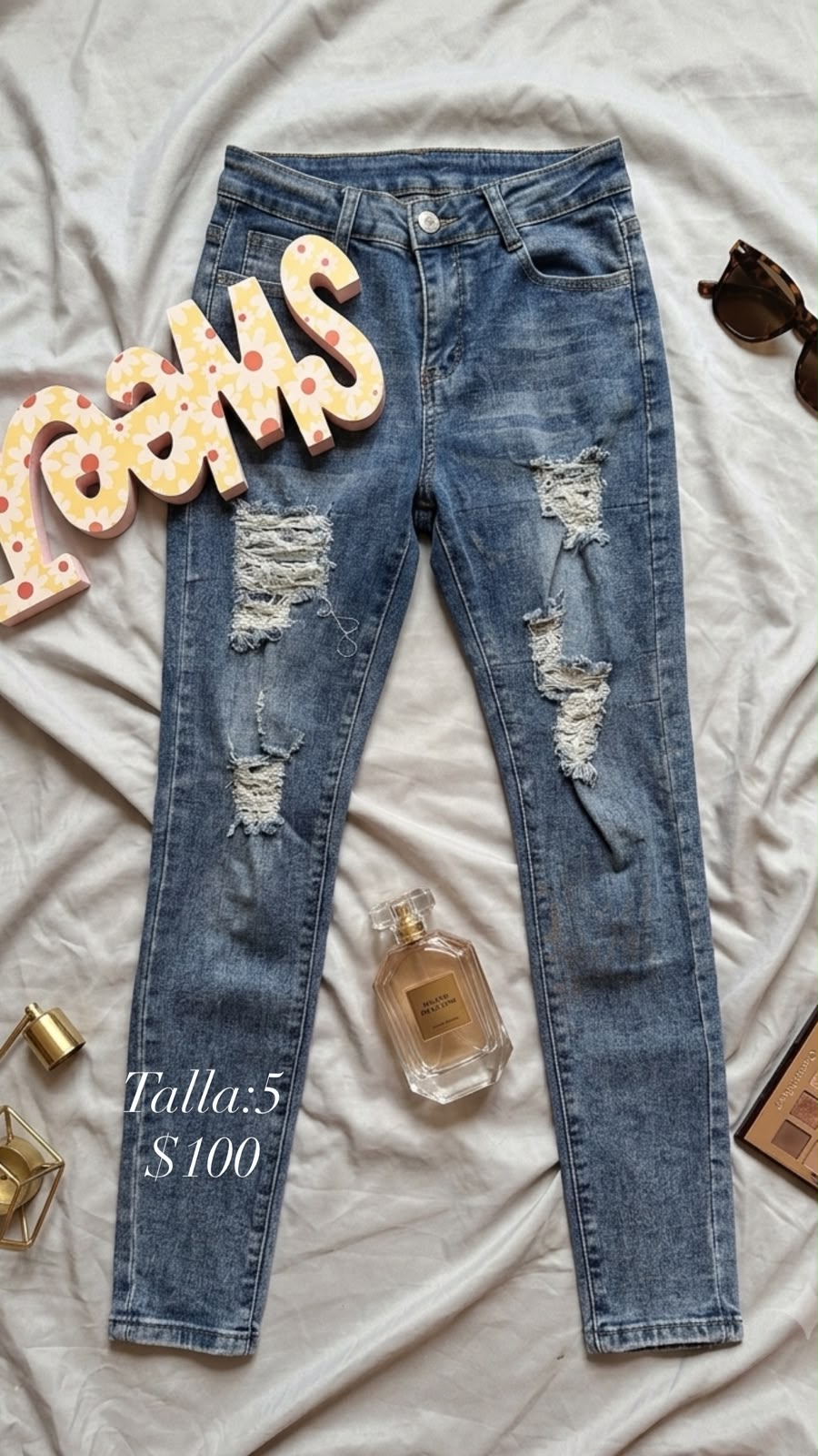Jeans roturas amplias