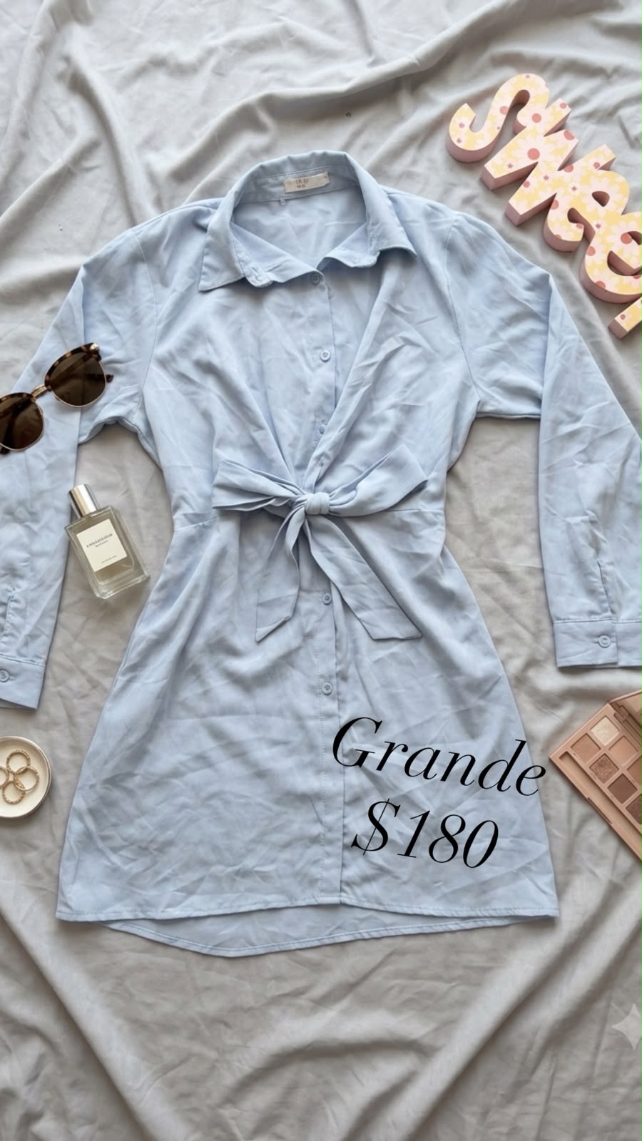 Vestido camisero azul